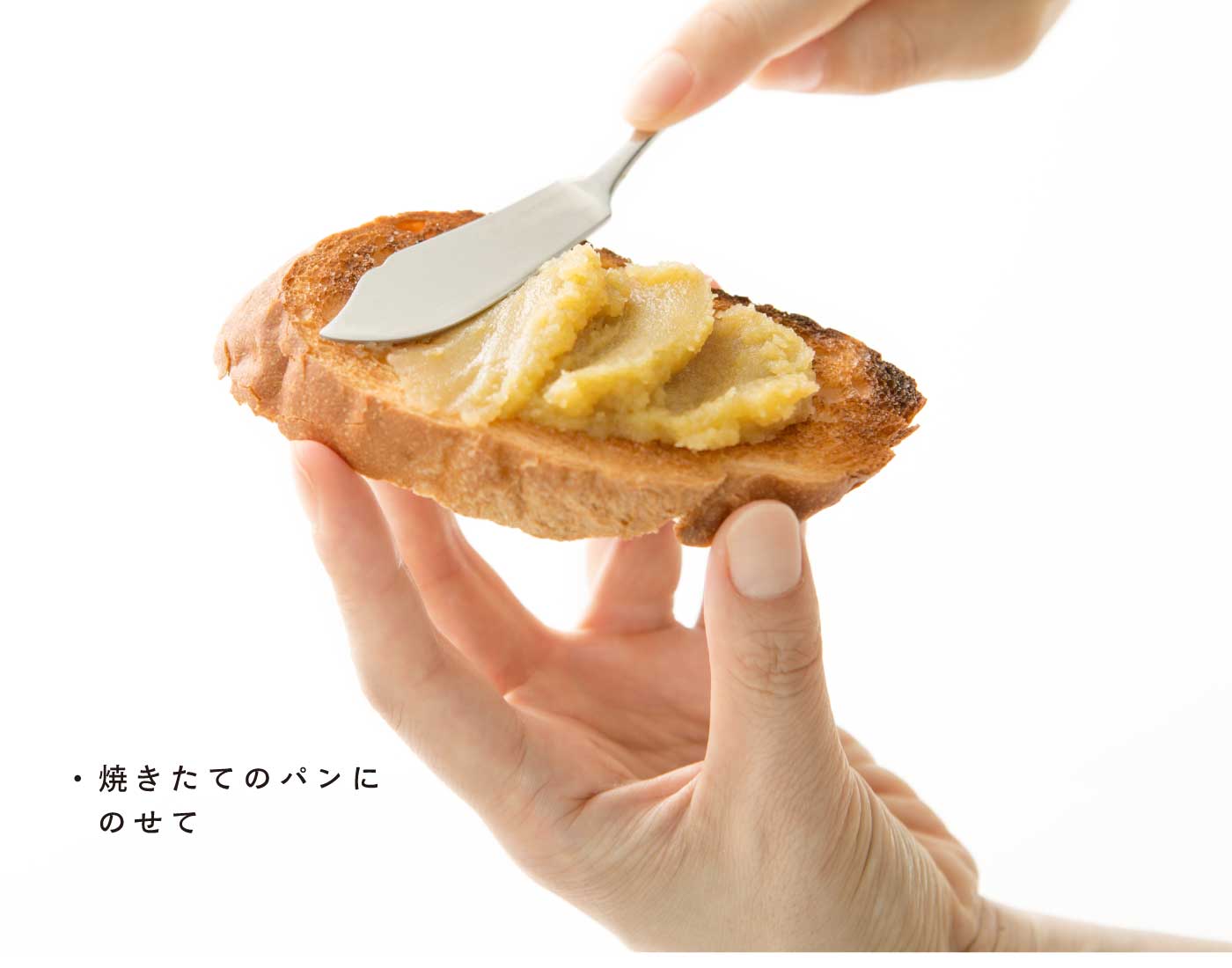 美味しい食べ方：焼きたてのパンにどうぞ。